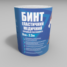 Бинт еластичний Teta® 8см*2.5 м середньої розтяжності