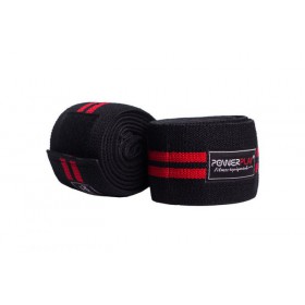 Бінти для колін PowerPlay 2509 чорно-червоні Бінти для колін PowerPlay 2509 чорно-червоні