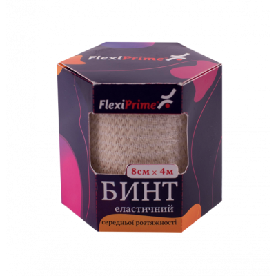 Бінт еластичний FlexiPrime® 8см*4м середньої розтяжності