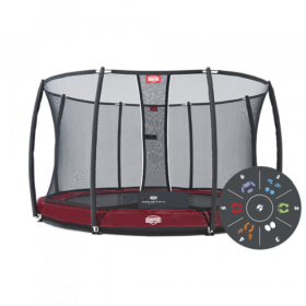 Батут Berg BRG-Elite/330 G-series Red із захисною сіткою