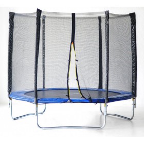 Батут SkyJump диаметром 252 см. с защитной сеткой и лестницей