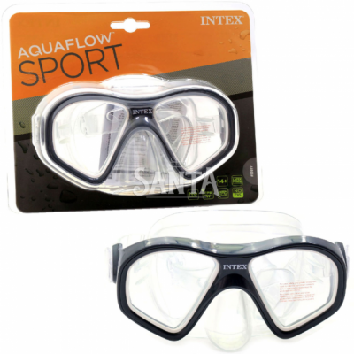 Маска для підводного плавання Reef rider masks INTEX, сіра (55977)