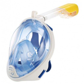 Повнолицева панорамна маска для плавання Easybreath (L/XL) А005521 Синя з кріпленням для камери
