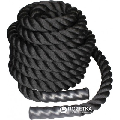 Канат LiveUp Battle Rope для кроссфіту 6 м Black (LS3676-6)