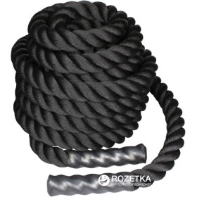 Канат LiveUp Battle Rope для кроссфіту 9 м Black (LS3676-9)