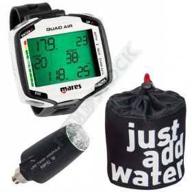 Декомпрессиметр Mares QUAD AIR + трансмітер з LED індикатором (Білий) 414169/319whwh