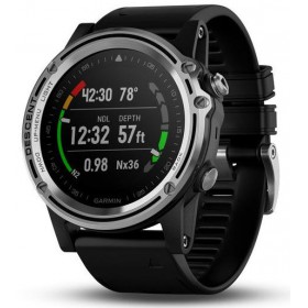 Спортивные часы для дайвинга Garmin Descent Mk1 with Black Silicone Band Saphire Silver (010-01760-10)