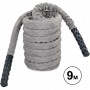 Канат для кросфіту в захисному рукаві BATTLE ROPE Zelart FI-5719-9 9м сірий