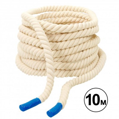 Канат для кросфіту SP-Planeta COMBAT BATTLE ROPE R-4052 10м білий