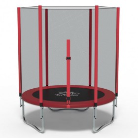 Батут FitToSky 140 см із сіткою червоний