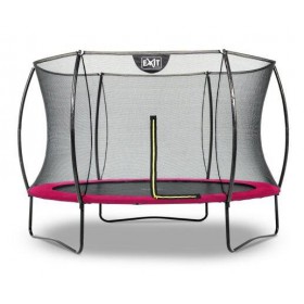 Батут EXIT Silhouette 305 см із захисною сіткою рожевий
