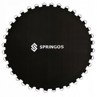 Мат для батута стрибкове полотно Springos 8FT 244 см 48 пружини Black