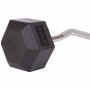 Штанга фіксована вигнута гумова Zelart Rubber Hexagon Barbell Zelart TA-6231-40 40кг (AND010501)