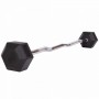 Штанга фіксована зігнута гумова Zelart Rubber Hexagon Barbell Zelart TA-6231-20 20кг (AND010497)