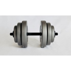 Гантель WCG у пластику 1х18 кг Сірий