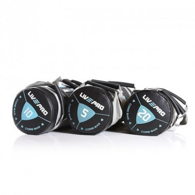 Мішок для кросфіту LivePro power bag 10 кг чорний/сірий