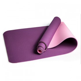 Йогамат TPE 9мм двокольоровий 183х61х0, 9см рожевий колір (AN001025)