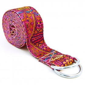 Ремень для йоги FI-6975-2 183x3,8см розовый