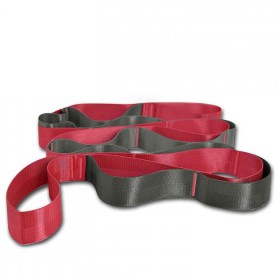Ремінь для розтяжки Onory Yoga Strap ‎‎‎Red/Gray (12 петель)