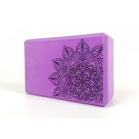 Блок для йоги EVA з малюнком фіолетовий