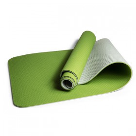 Килимок EasyFit TPE+TC 6мм зелений-сірий