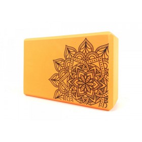 Блок для йоги EVA з малюнком помаранчевий