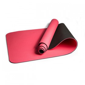 Килимок EasyFit TPE+TC 6мм червоний-чорний