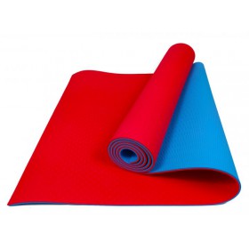 Килимок EasyFit TPE+TC 6мм червоний-блакитний