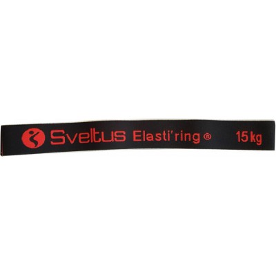 Резинка для фітнесу тканинна Sveltus Elasti'ring 15 кг у коробці + QR код Чорна (SLTS-0027)