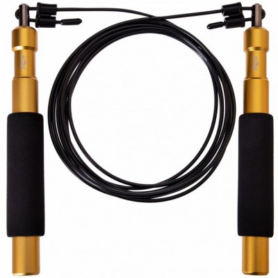 Скакалка швидкісна з підшипником і сталевим тросом CIMA Jump Rope Золотистий (CM-812-GL)