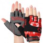 Рукавички для фітнесу спортивні рукавички Zelart Hard Touch 9523 розмір XL Red-Black-Grey