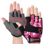 Рукавички для фітнесу спортивні рукавички Zelart Hard Touch 9523 розмір XL Pink-Black-Grey