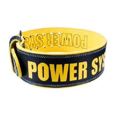 Пояси PowerSystem Пояс шкіряний BEAST PS-3830 Black-Yellow