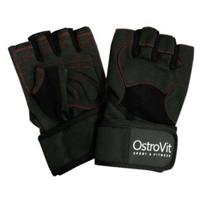 Рукавички для фітнесу OstroVit gloves with a stiffener, Black XL