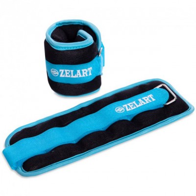 Обтяжувачі для рук та ніг Zelart Fit 2502-1 2 шт по 0,5 кг Black-Blue