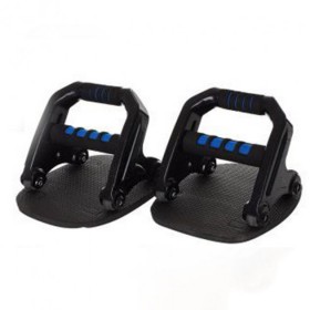 Тренажер 3 в 1 ABS Roller, упори, еспандер ,колесо для преса (MS 2743) Синій