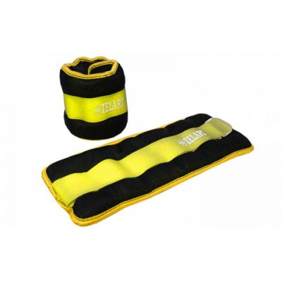Обтяжувачі-манжети для рук і ніг Zelart Sport нейлон 2 по 0,5 кг [жовтий]