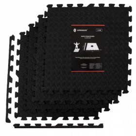 Мат-пазл (ласточкин хвост) Springos Mat Puzzle EVA 120 x 120 x 1.2 cм FM0004 Black