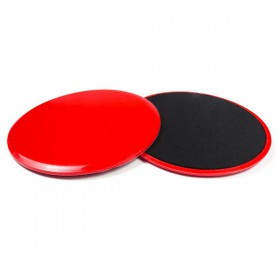 Фітнес-диски для ковзання SCOUT червоні 2 шт Gliding Discs (ковзні тарілки для глайдінгу, ковзні диски, слайдери) SCTGD-R