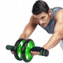 Ролик для пресса Iron Gym Double wheel Abs Колесо тренажер для мышц всего тела Black/Green
