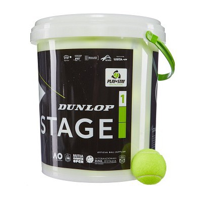 Тенісний м'яч Dunlop Stage 1 (green) Bucket 60