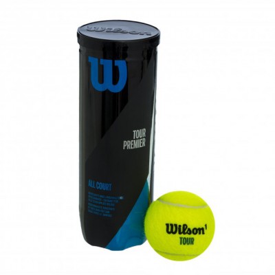 М'ячі для великого тенісу Wilson Tour Premier 3 шт салатовий WRT109400