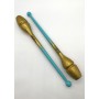 Булави для гімнастики SASAKI NEW FIG M 34JKGH гума 40.5 cm 150g Light-blue x Gold (SCJ34JKGH)