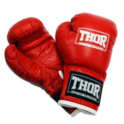 Рукавички боксерські THOR JUNIOR 8oz / шкіра / червоні