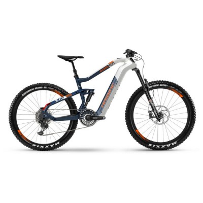 Електровелосипед Haibike XDURO AllMtn 5.0 Carbon FLYON i630Wh 11 s. NX 27.5/ 29", рама L, біло-синьо-сірий, 2020