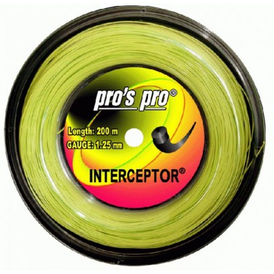 Струни для тенісу Pro’s Pro INTERCEPTOR 1.25 200 m lime