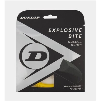 Струни для тенісу Dunlop EXPLOSIVE BITE 16 G (1,32) чорна 12 м