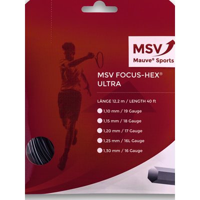 Струни тенісні MSV Focus HEX Ultra bk 12m ( HU12bk)