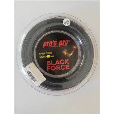 Теннисные струны Pro's Pro Black Force 200m 1.24bk