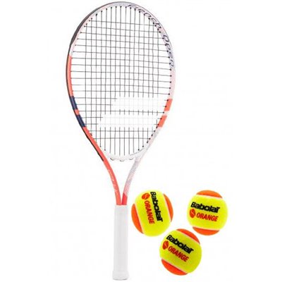 Тенісна ракетка BABOLAT KIT RG/FO JR 25+3 OR BALLS 00 (190013/267)